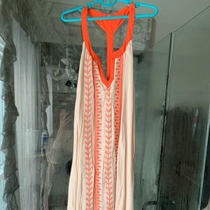 BNWT Neutral Sleeveless Dress with Embroidery